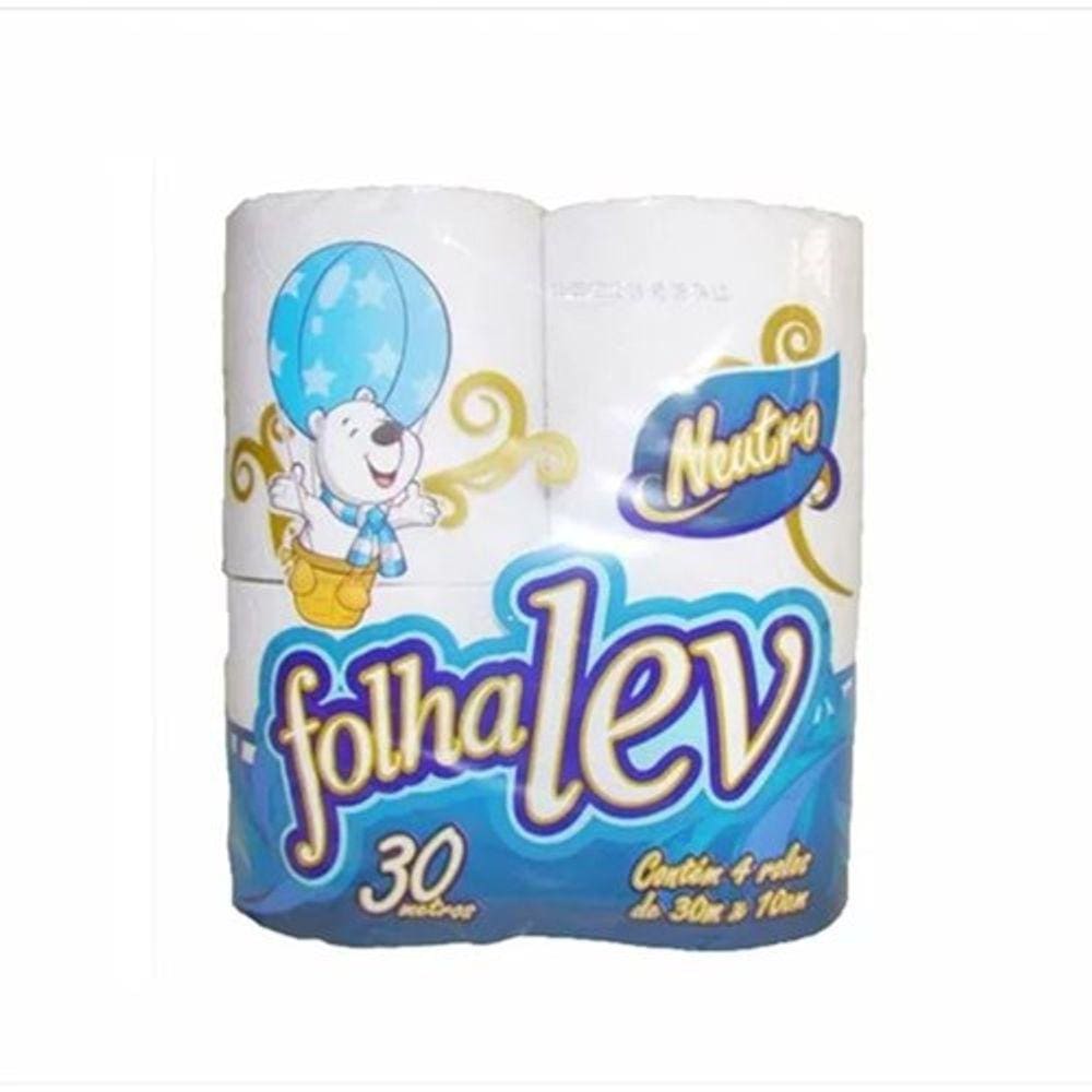 Papel higienico FolhaLev f.simples 30m 4un