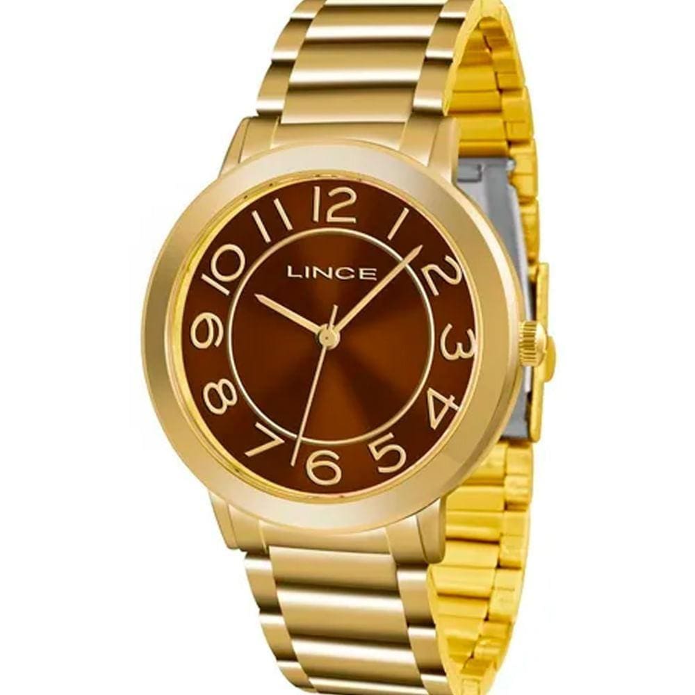 Relógio Feminino Dourado Lince LRGH046L