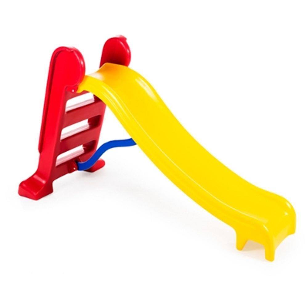 Escorregador Trampolim Infantil Amarelo Play Time Brinquedos