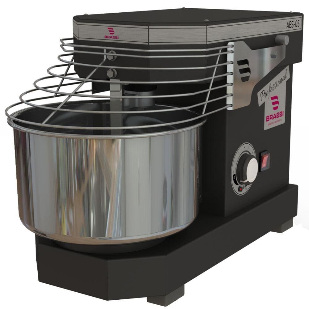 Amassadeira Espiral 5kg Braesi Bivolt AES-05 Preta