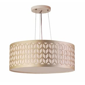 Lustre Pendente Cúpula Recorte  Bronze  40X15 2E27 Bivolt