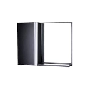 Armário para Banheiro com Espelho Preto Barra Vertical