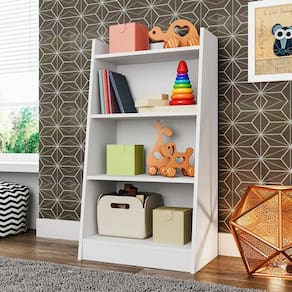 Estante Multiuso Com 4 Prateleiras Montessori - Branco
