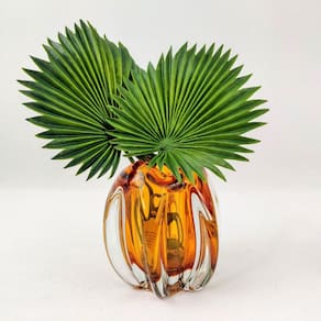 Folhagem Mini Latania Leque Haste Planta Artificial 45X18Cm