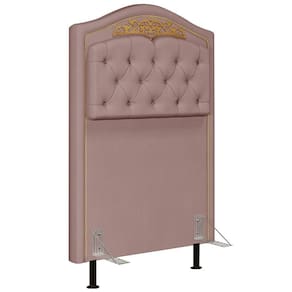 Cabeceira Cama Box Solteiro 90cm Imperial J02 Suede Rosê - Mpozenato