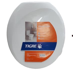 Acento Sanitario Tampa De Privada Almofadada Tigre Branco