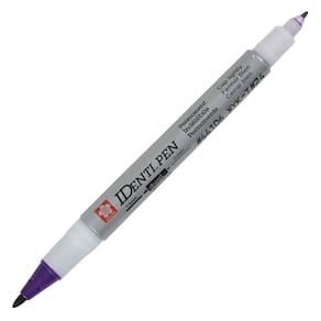 Caneta Marcador Sakura Ponta Dupla Identi Pen Cor Roxo