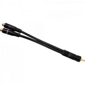 Cabo Y 2 Rca Femea X 1 Rca Macho 20cm 5mm Preto Storm