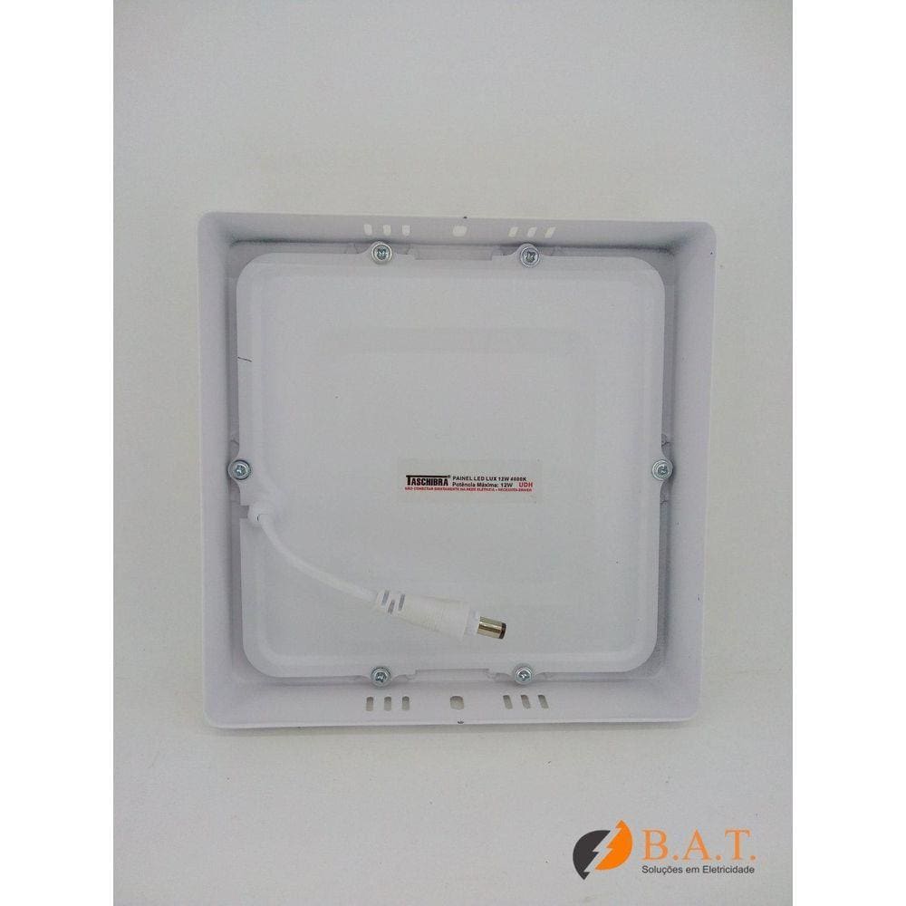 Plafon Led 12W Lux Quadrado Sobrepor 4000K