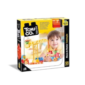 Tchuco Blocks Construção Samba Toys - 55 Peças