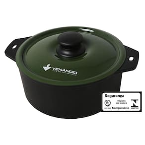 Panela de Ferro Fundido Tampa Verde 260x115 Met. Venâncio