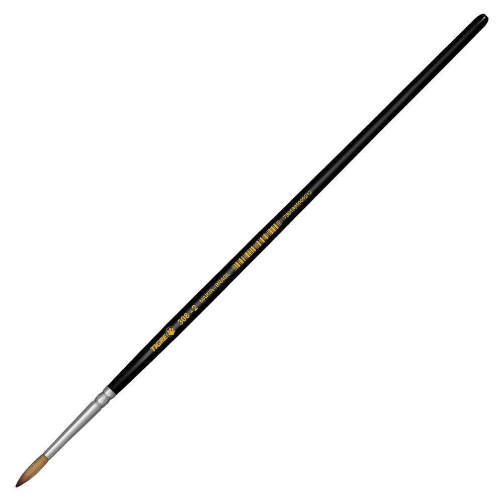 Pincel de Pintura Tigre Redondo Cerda de Marta 308 Número 2
