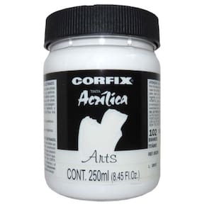 Tinta Acrílica Arts Corfix 250ml Cor Branco Titânio 102 G1