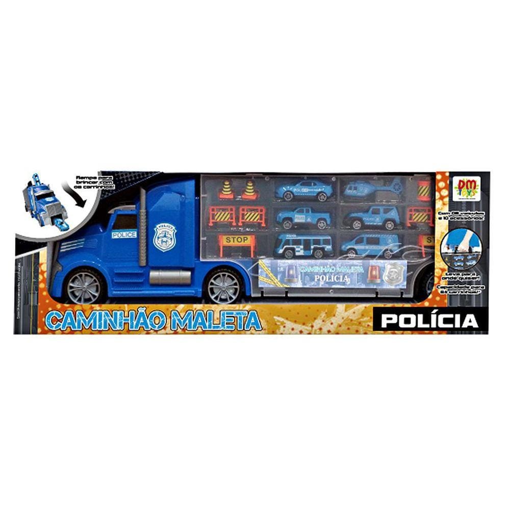 Caminhão Carreta De Brinquedo Grande Maleta Patrulha