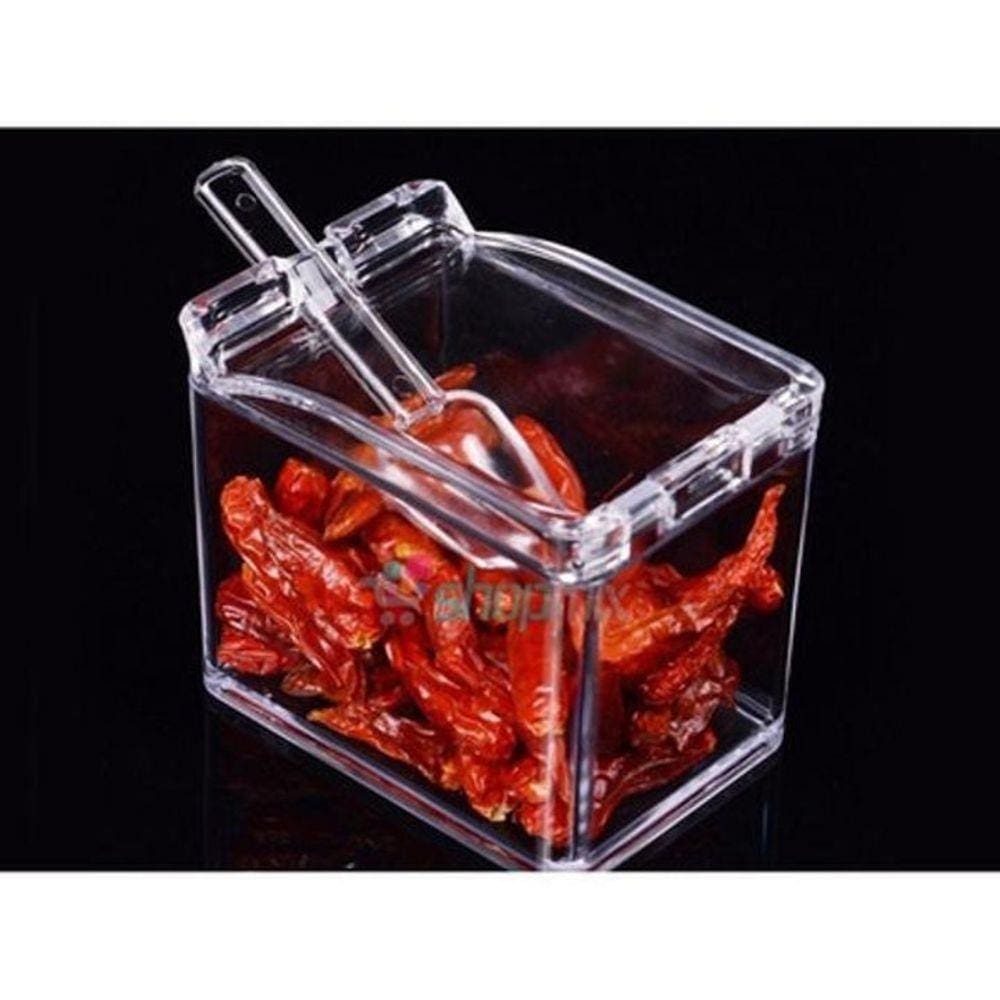 Porta Condimentos E Temperos Acrílico   Crystal 4 Potes