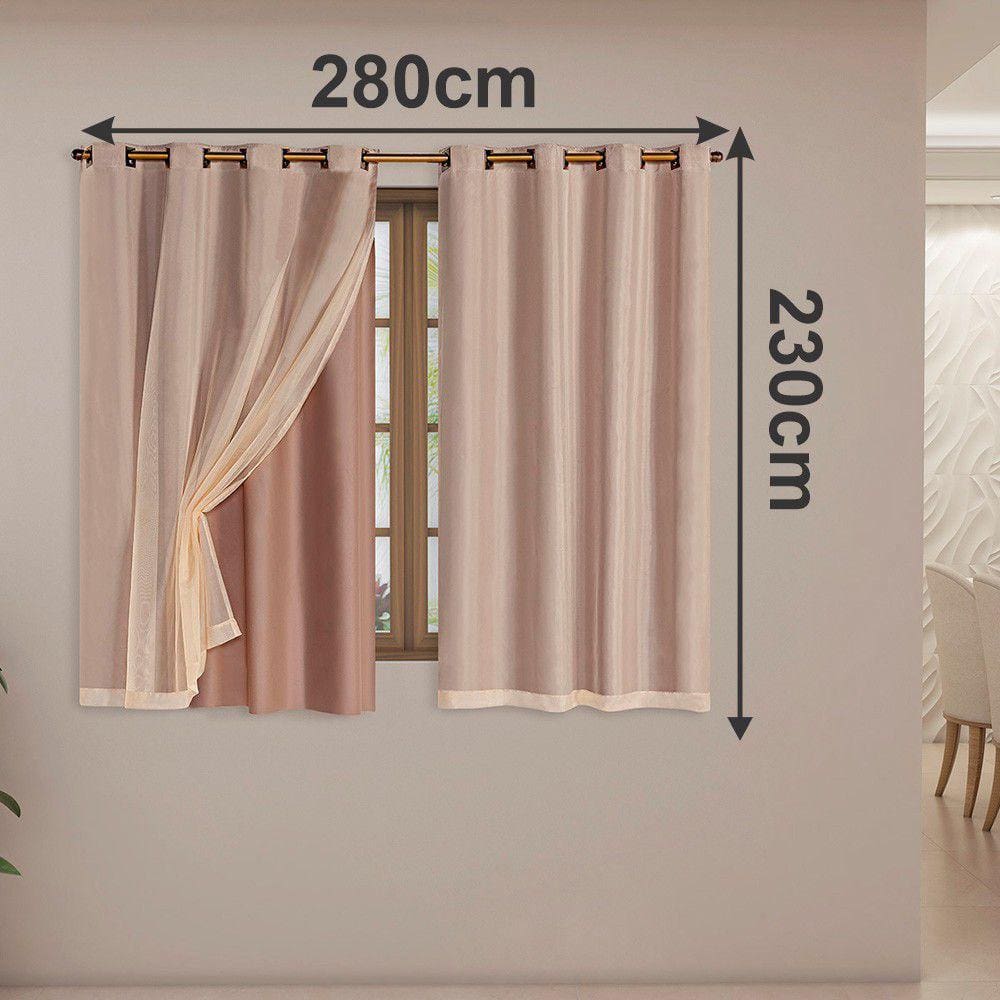Cortina Blackout C/Voil 2,80m X 2,30m Avela