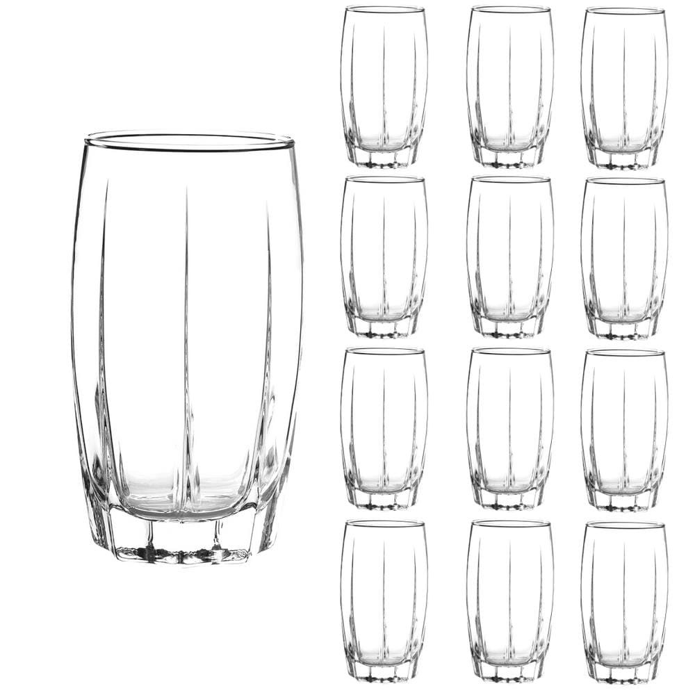 kit 12 Copos De Vidro Lond Drink 374ML Amadeus transparente