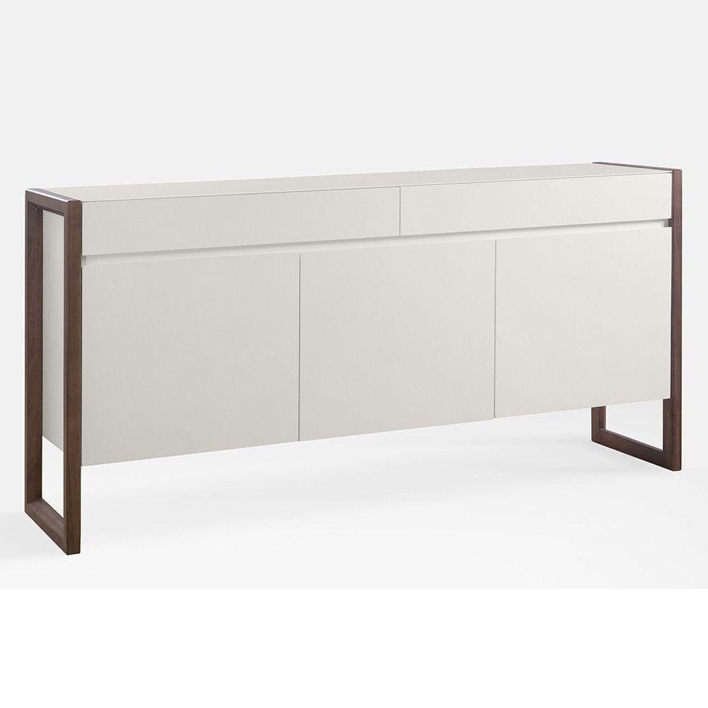 Buffet Quadro 3 Portas 2 Gavetas 160cm Laca Off White