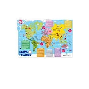 Brinquedo Quebra Cabeça Toyster Mapa Do Mundo 200 Peças