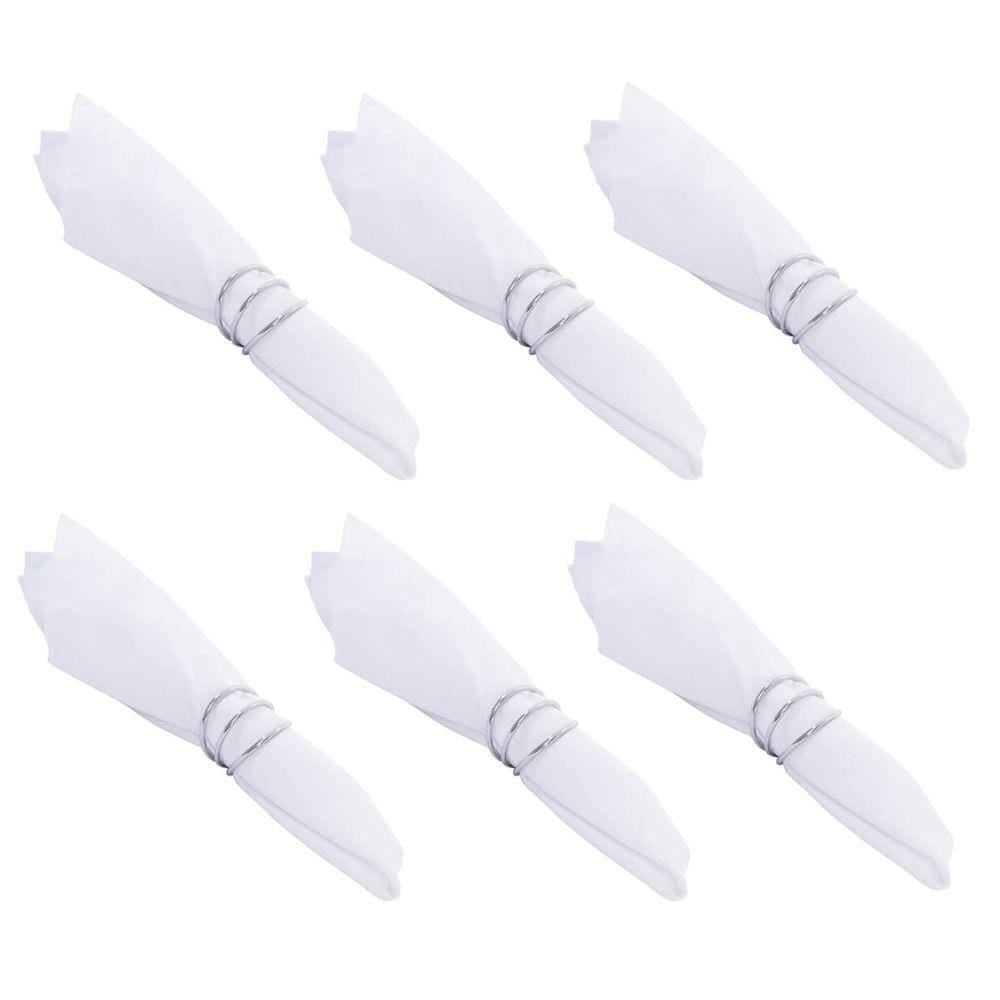 Kit 6 Argolas Prendedor Anel Suporte Porta Guardanapo de Pano Mesa