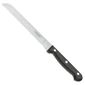 Faca de Pão Serrilhada Ultracorte 7" em Aço Inox Cabo Preto Tramontina