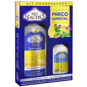 Kit Shampoo 415ml + Condicionador 200ml Tio Nacho Engrossador
