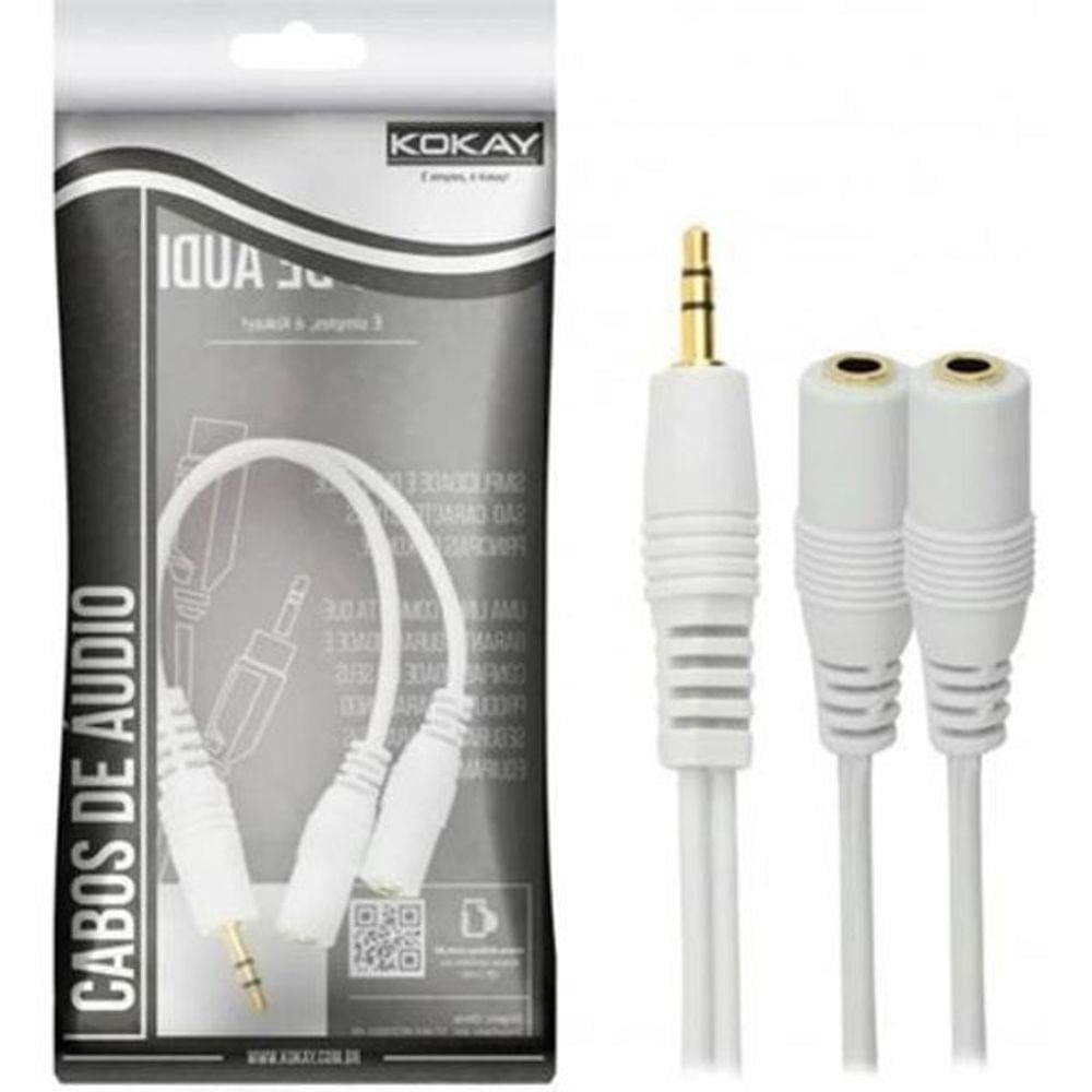 Divisor Cabo P2 Y 1 Macho 2 J2 Fêmea Stereo X Fone De Ouvido