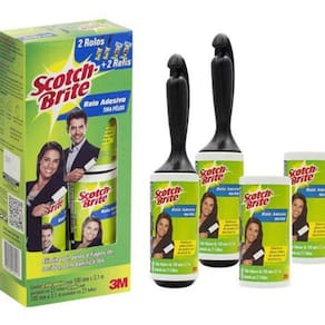Rolo Adesivo Tira Pelos Scotch Brite Kit Com 2 Rolos E 2 Refis