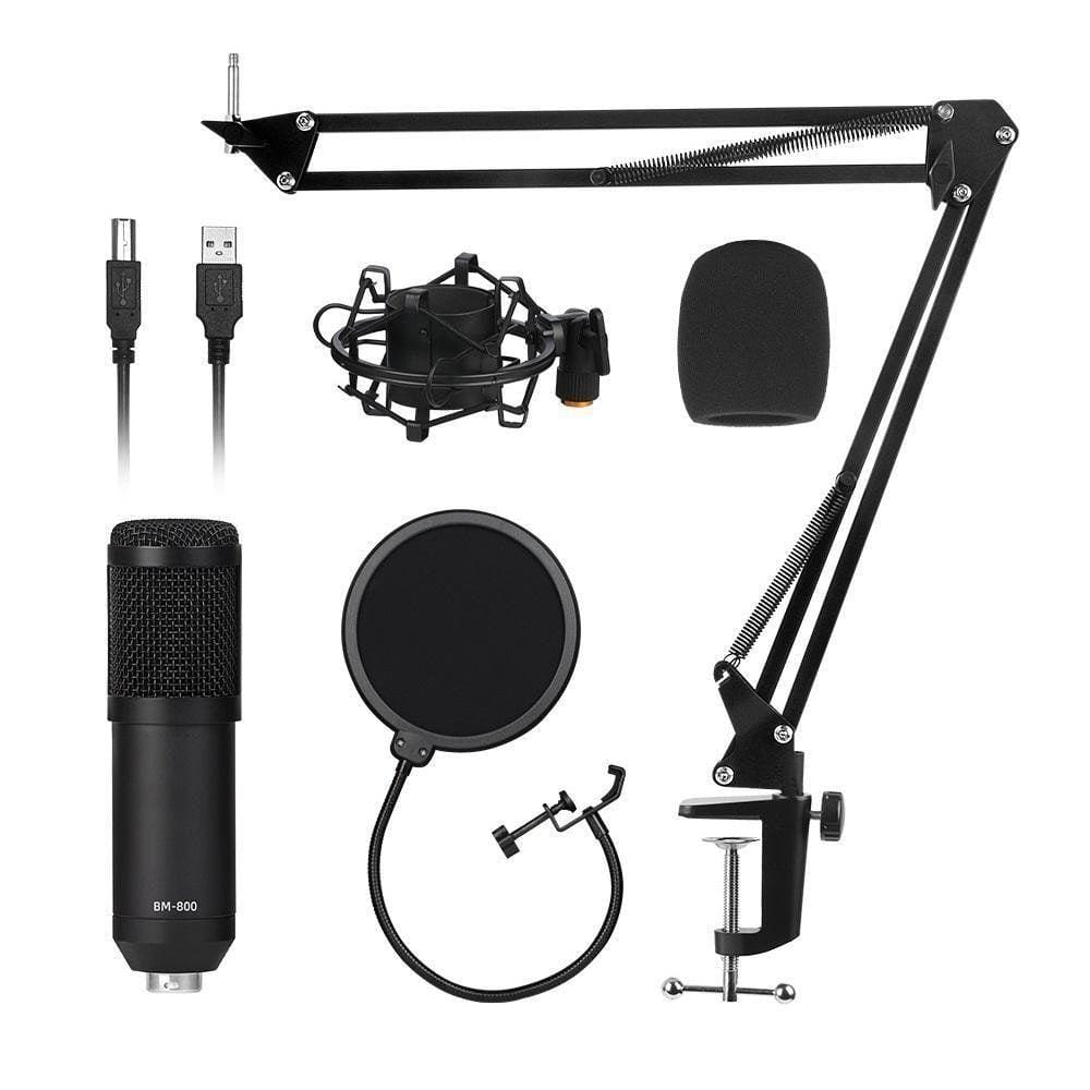 Microfone Condensador Usb P/Gamer,Podcast,Entrevista,Live