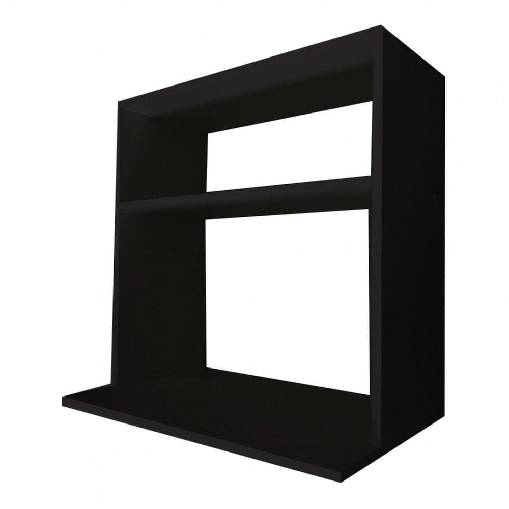 Suporte Microondas Com Nicho Trovarelli - Preto