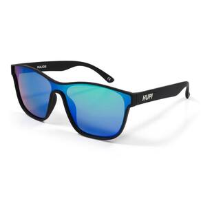 Óculos de Sol HUPI Major Preto Lente Verde Espelhado Polarizado