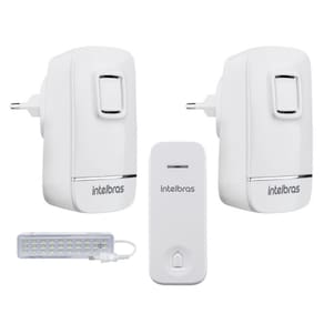 Kit Campainha Sem Fio Wifi Intelbras Com 2 Modulos Interno