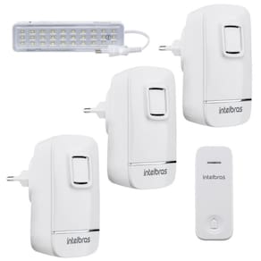 Kit Campainha Sem Fio Wifi Intelbras Com 3 Modulos Interno