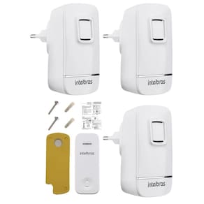 Campainha Sem Fio Longo Alcance Plug & Play 3 Pontos Bivolt