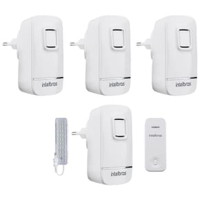 Kit Campainha Sem Fio Wifi Intelbras Com 4 Modulos Interno