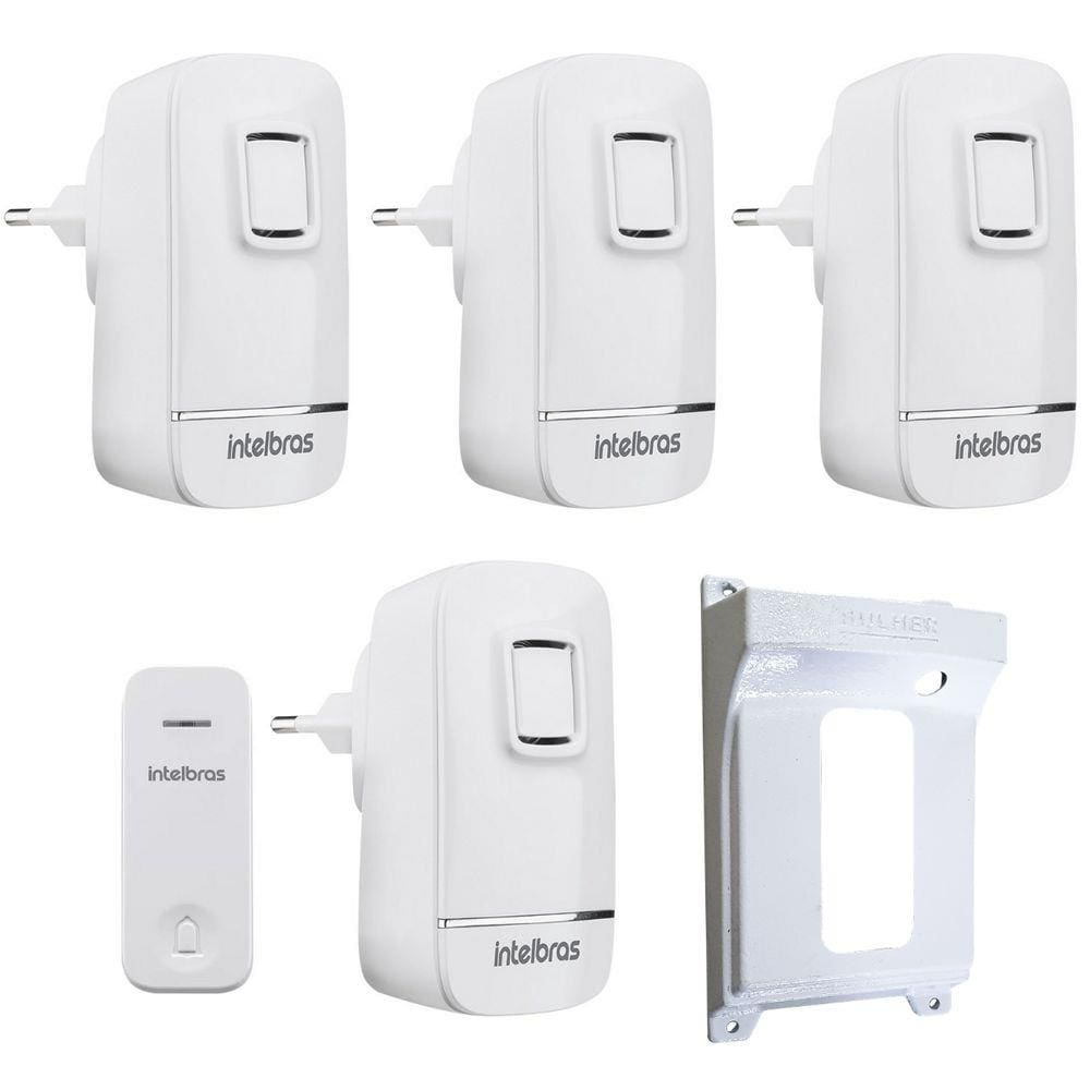 Campainha Sem Fio Volume Ajustavel Protetor 4 Pontos Interno