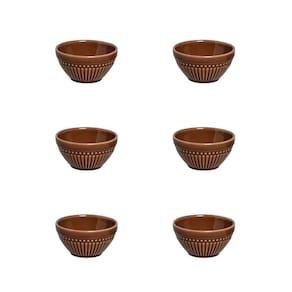 Conjunto de Bowl Roma Porto Brasil Cacau 367ml com 6 Peças