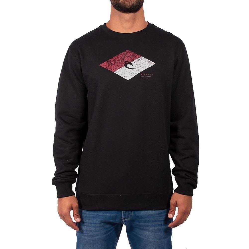 Moletom Rip Curl Icon Diamond Masculino Preto