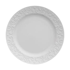 Prato De Porcelana Raso Tassel Branco 26 Cm