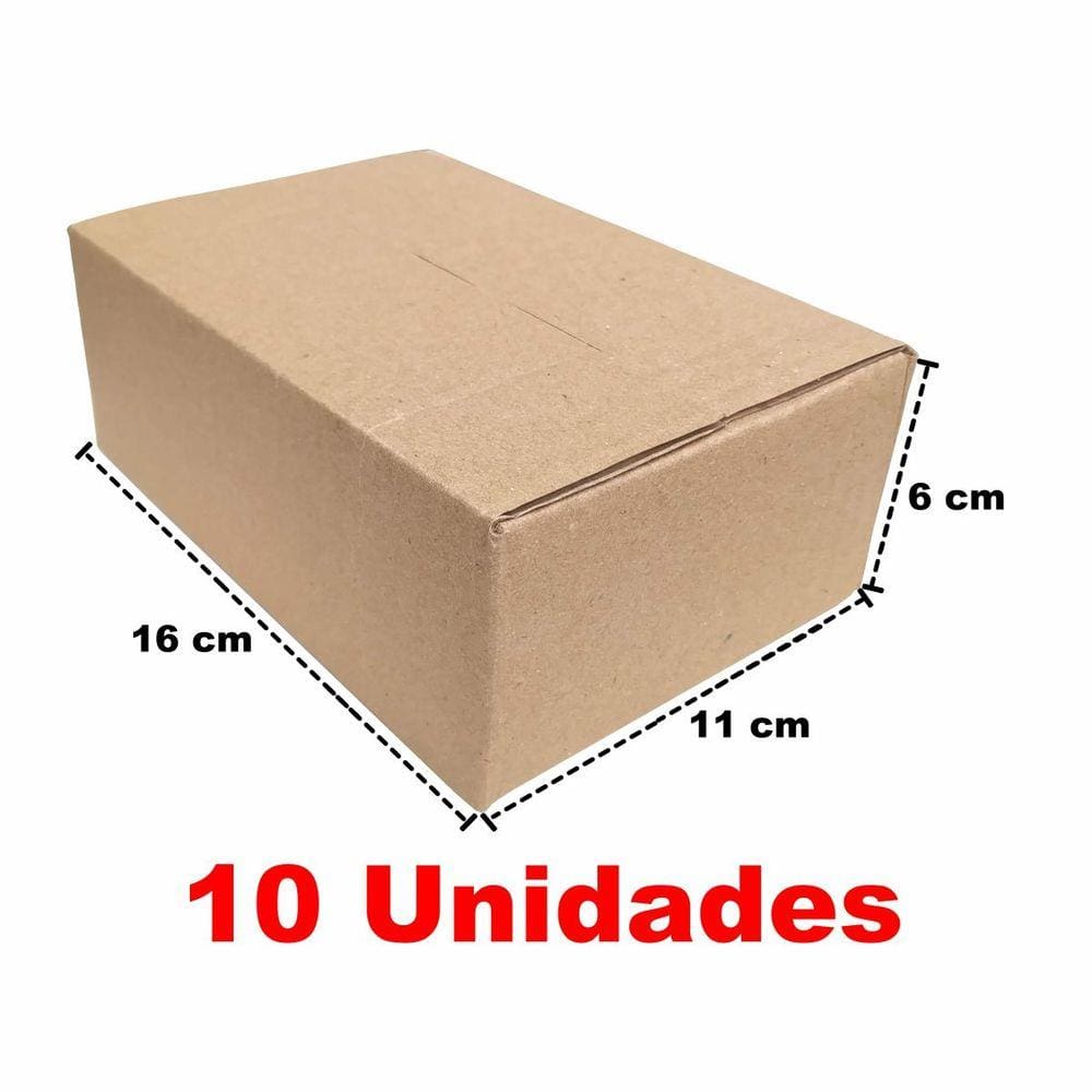 Caixa de Papelão 16x11x06 Extra Forte Envio Correios Transportadora 10 Unidades