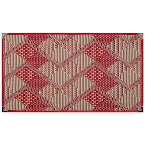 Tapete Sisal Sala 1,00 X 1,50 Antiderrapante Vermelho S-565