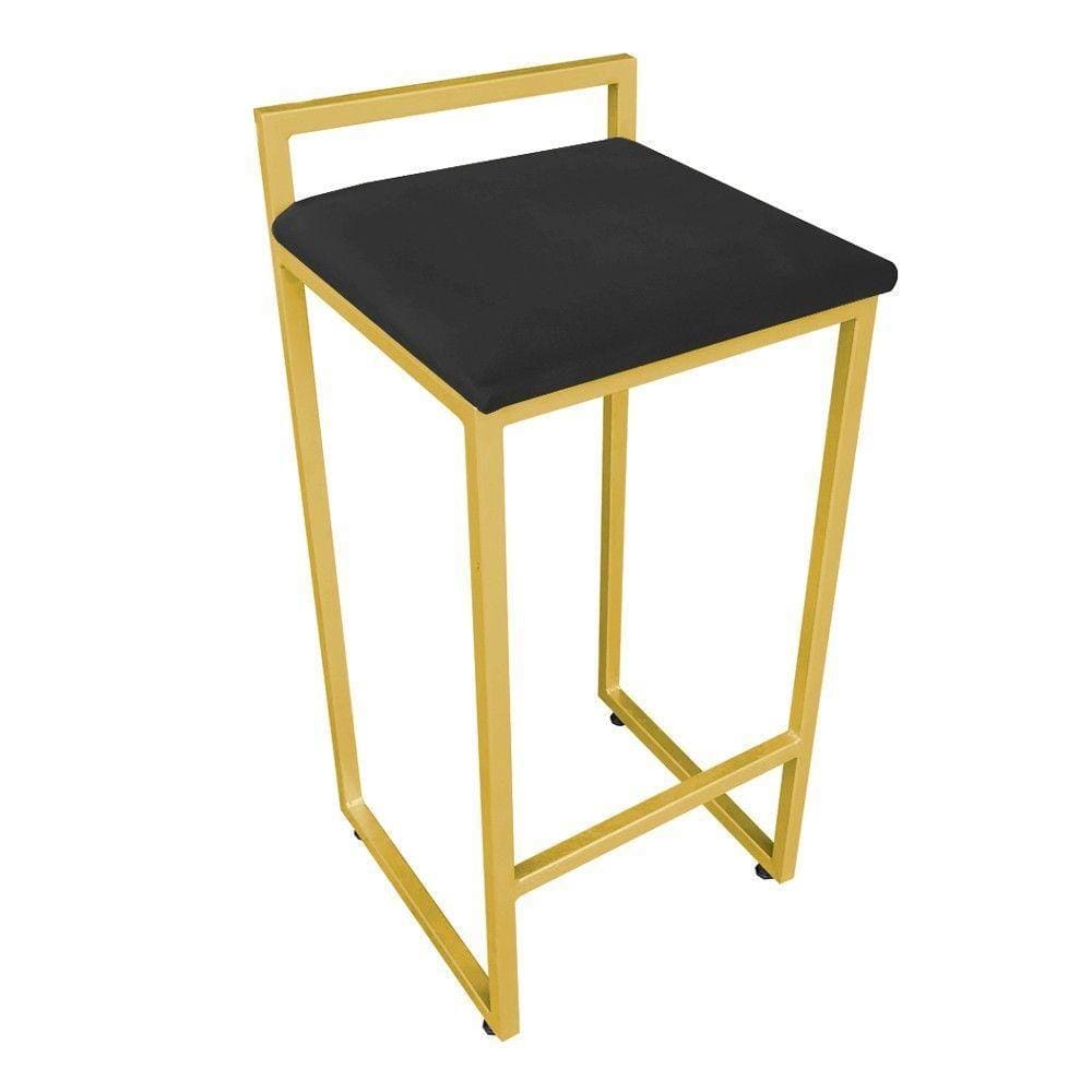 Banqueta Pietra Suede Preto