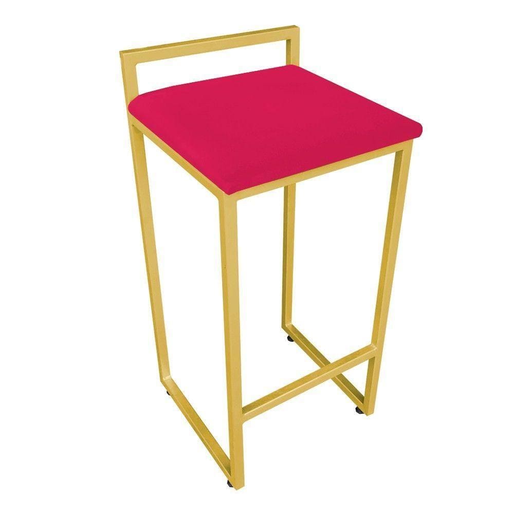 Banqueta Pietra Suede Vermelho