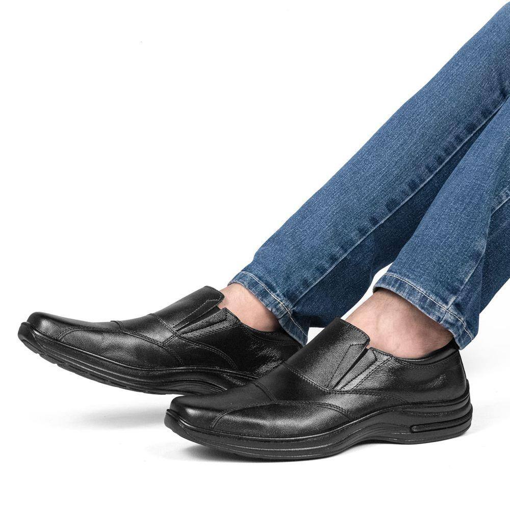 Sapato Masculino Italiano em Couro Preto Envernizado Oxford Ref: 763 em  Promoção | Ofertas na Americanas