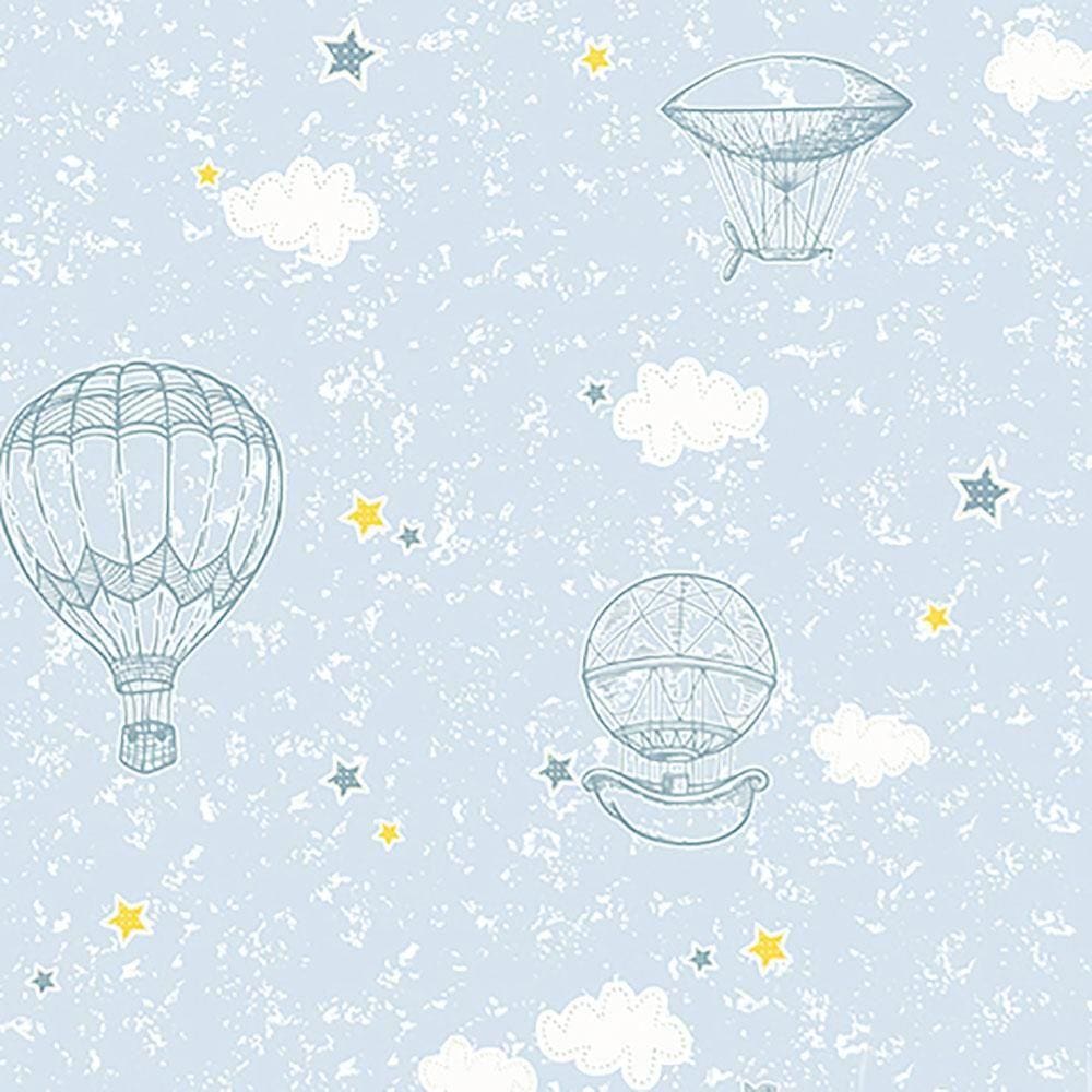 Papel de Parede Balão Azul + Cola | 222705
