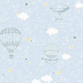 Papel de Parede Balão Azul + Cola | 222705