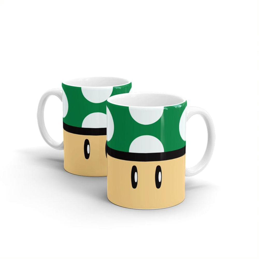 Caneca Cerâmica 350 Ml - Cogumelo Verde - BEEK GEEK`S CA-17