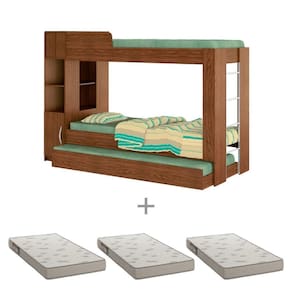 Beliche Cama Auxiliar com 3 Colchões Ditália Treliche 15cm