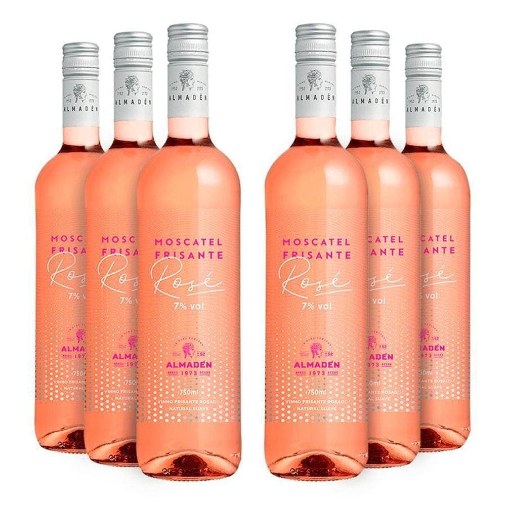 Vinho Almadén Frisante Moscatel Rosé 750Ml Kit 6 Unidades