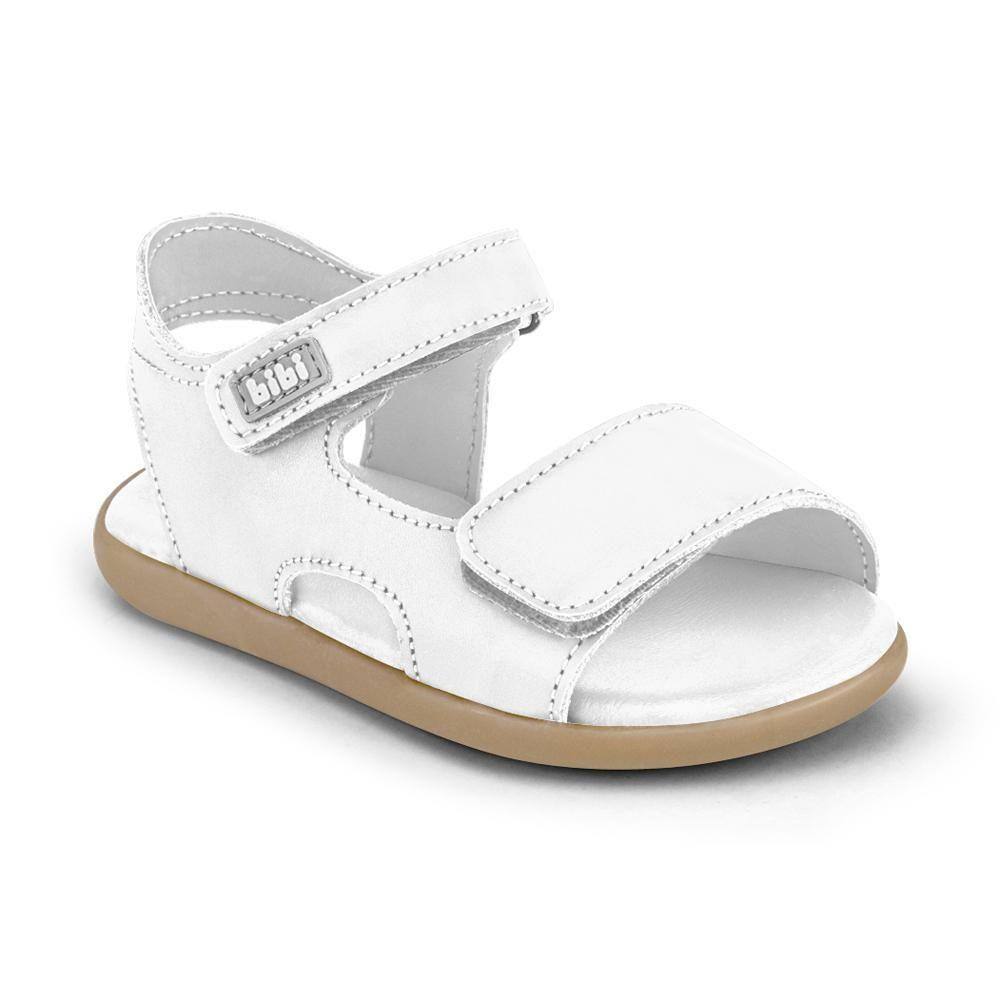 Sandalia baby branco em couro toke | Ponto
